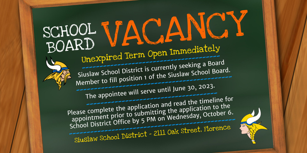 School Board Vacancy Sign