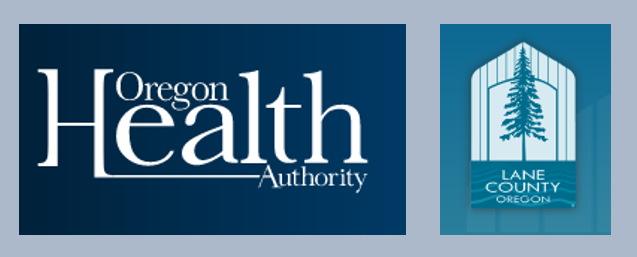Logos for Oregon Health Authority and Lane County government