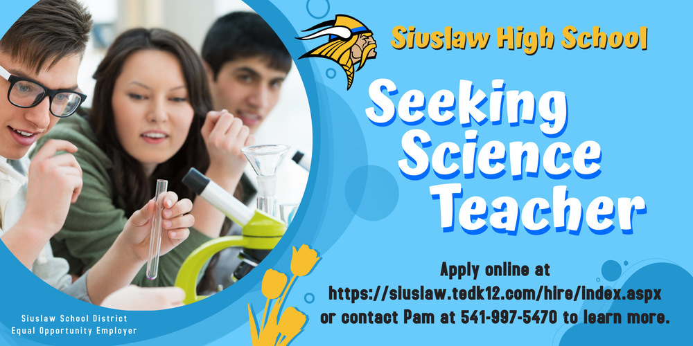 Seeking High School Science Teacher in Florence, Oregon | Siuslaw High ...