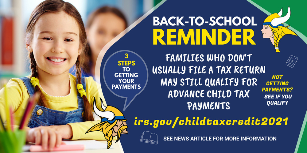 Notice about 2021 Child Tax Credit: Three Steps to Getting Advance Payments