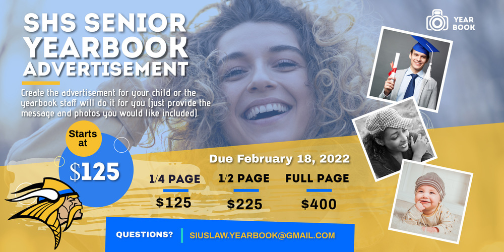 SHS Yearbook Senior Recognition Ads Due Feb. 18