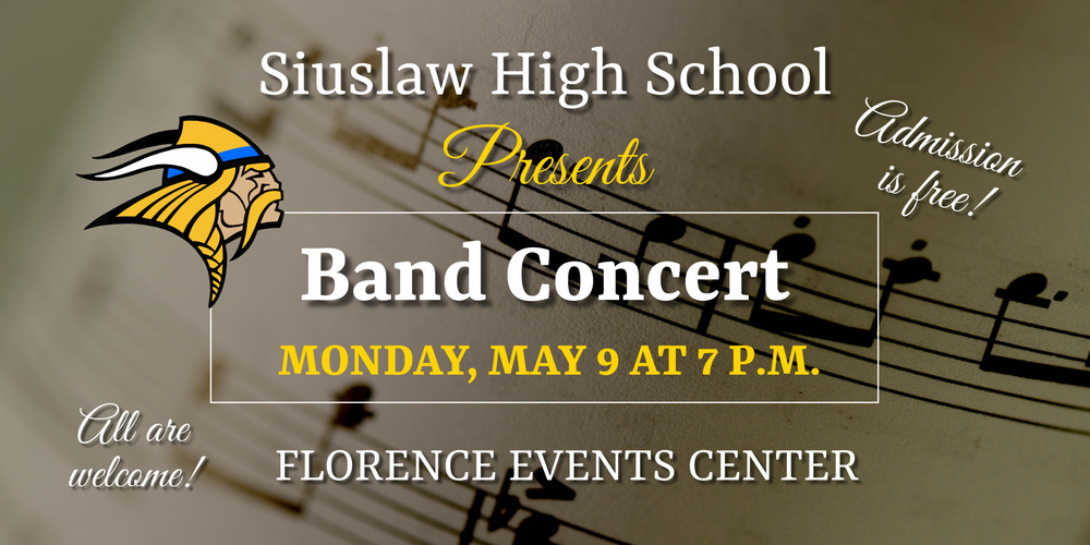 SHS Band Concert Monday, May 9 at 7 PM