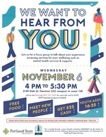 Mental Health Services & Support Focus Group - LCC Florence